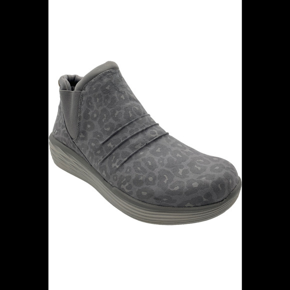 Ryka Shoes - Ryka Water Repellent Wedge Ankle Boots Niah Animal Gray Leopard - Wide